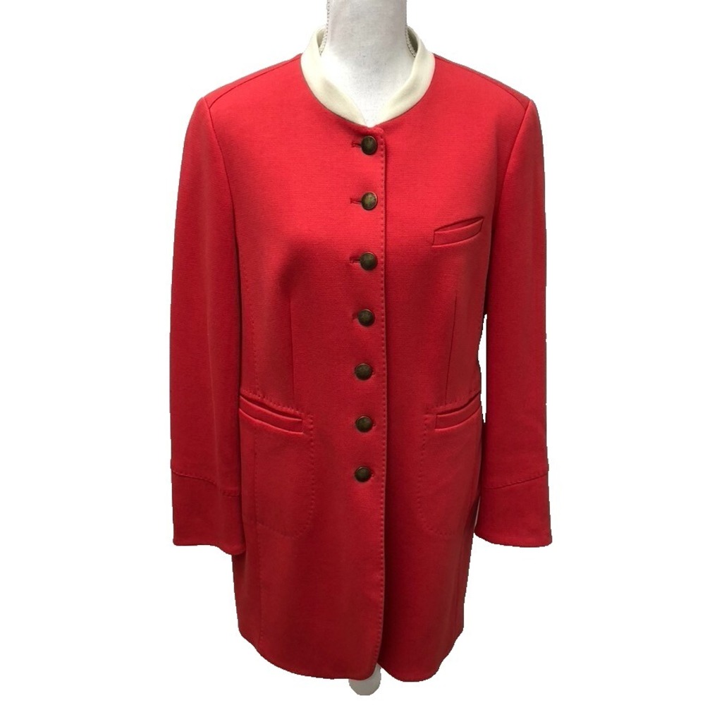 Schneiders Davinia Cotton Blazer Jackets Womens 14 Coral Red Career Office